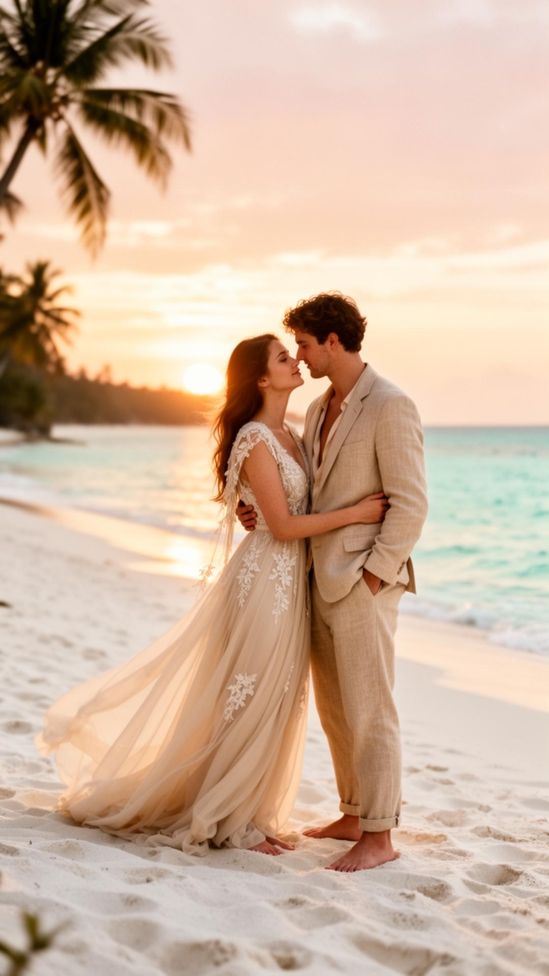 Anzelle and Gessa on Boracay beach at sunset